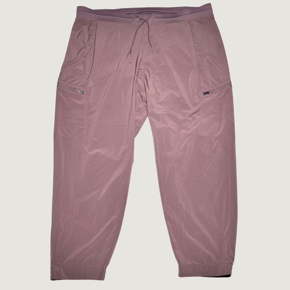 Athleta Venture Pant Womens 22 Cargo Jogger Hiking Travel Lightweight Mauve Pink